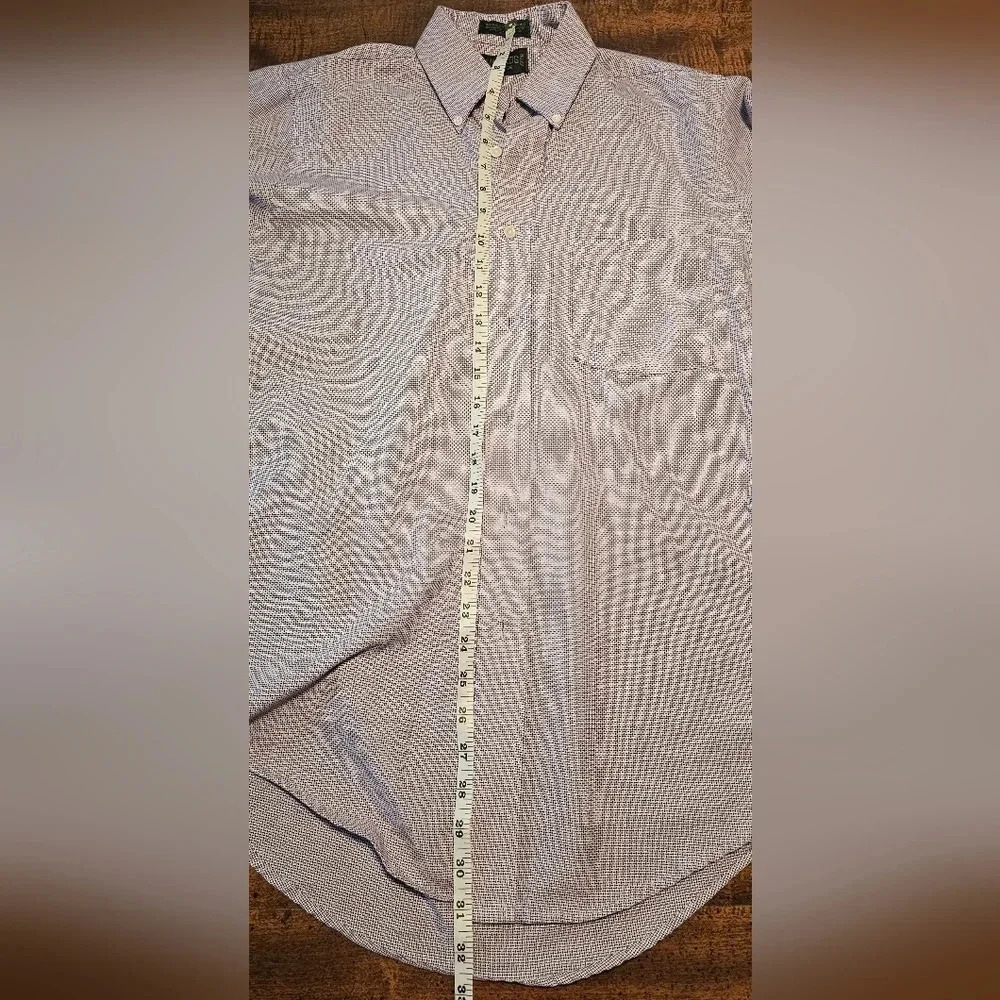 Cambridge Classic Men's Long Sleeve Oxford Button Up Shirt Purple 14.5 32/33 - Picture 13 of 14